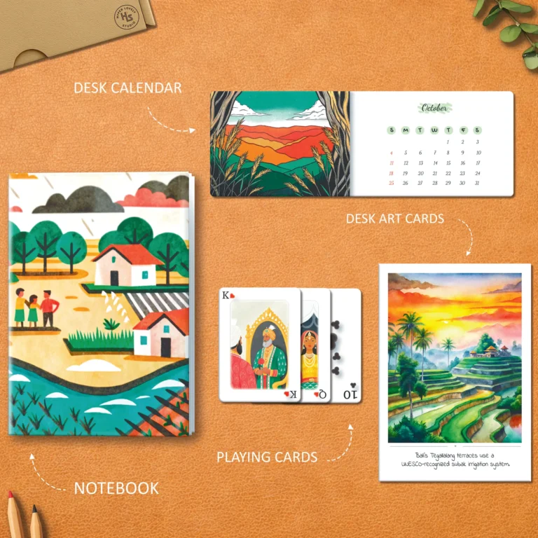 Celebrate India’s heritage with our luxury gift box featuring handmade paper goods and cultural designs — a perfect blend of tradition and modern style.