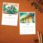 Seasons Flower Art Calendar botanical illustrations seasonal floral premium quality natural beauty organization By Hyper Lovely Studio