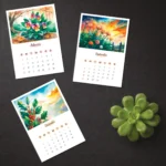 Seasons Flower Art Calendar botanical illustrations seasonal floral premium quality natural beauty organization By Hyper Lovely Studio