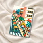 Notebook with modern urban-inspired design. By Hyper Lovely Studio.