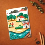 Notebook design with artistic seasonal inspiration. By Hyper Lovely Studio.