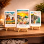Famous Places Landscape Art cards world destinations travel premium quality global scenery wanderlust By Hyper Lovely Studio