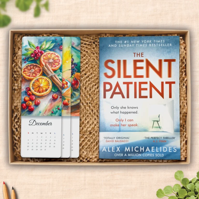 Aesthetic reader box featuring Verity by Colleen Hoover and Hyper Lovely Studio Desk Art Cards, designed for immersive reading and workspace inspiration.