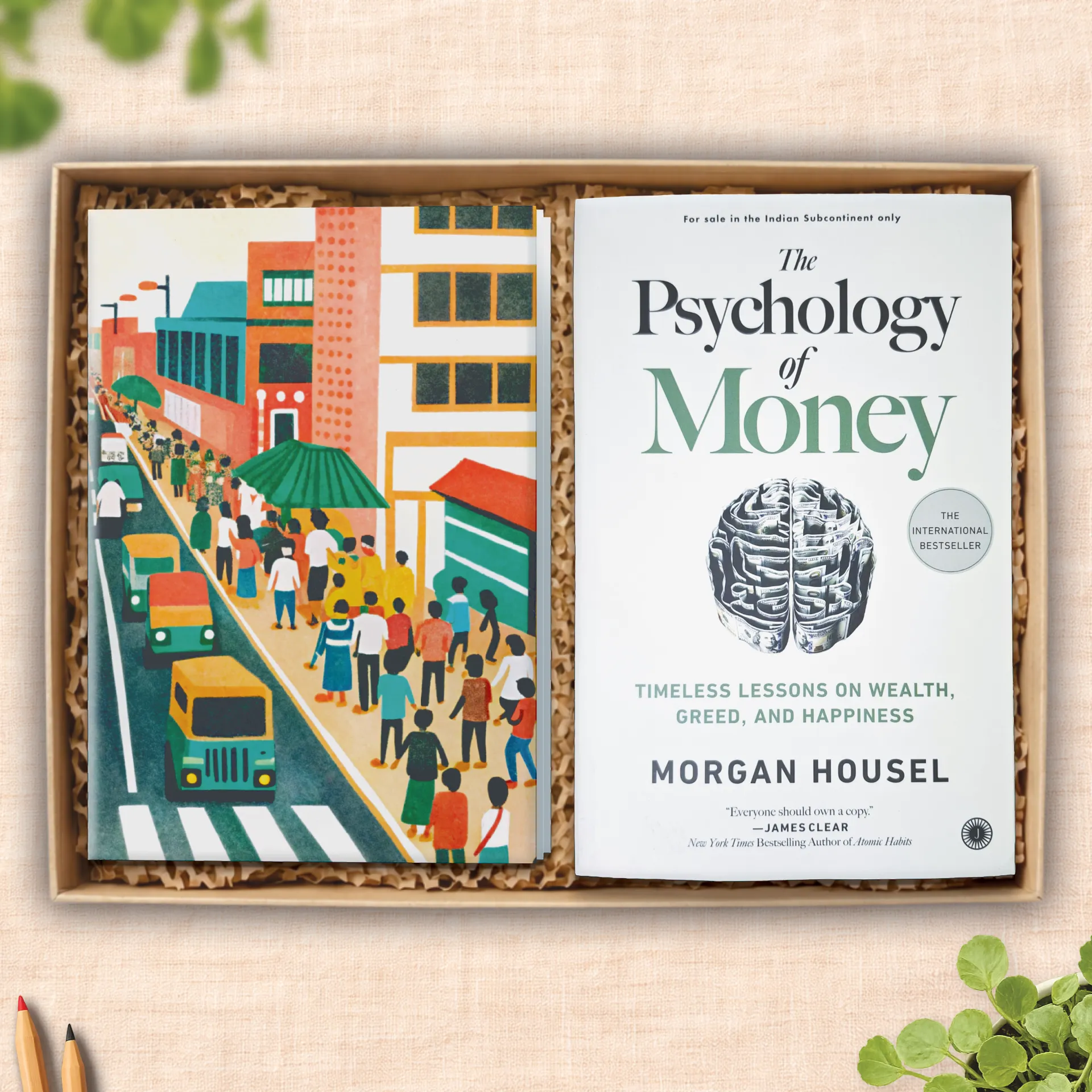Wealth Mindset Reader Set A Hyper Lovely Studio reader gift set featuring a finance and personal development book and A5 notebook, designed for learning, reflection, and productivity.